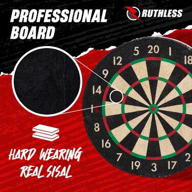 Набір міні-дартсів Ruthless Мініатюрні дротики та набір мішеней для дому та офісу, включаючи міні-дарти зі сталевим наконечником