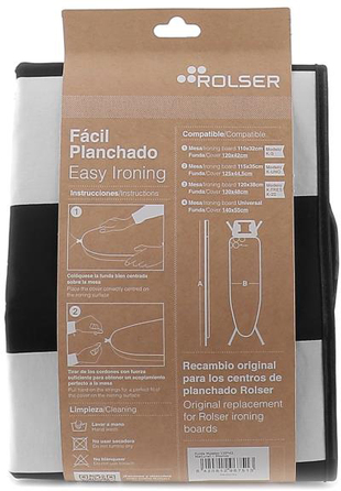 Чохол для прасувальної дошки Rolser Muleton Blanco/Negro 140 x 55 см (FUR004-2064)