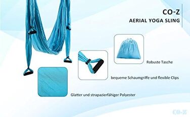 Гамак-гойдалка для повітряної йоги - гойдалка Flying Silk для фітнесу, антигравітація - навантаження 180 кг/400 фунтів (синій)