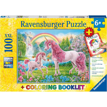 Дитячий пазл Ravensburger - 13698 Чарівні єдинороги - Пазл-єдиноріг для дітей від 6 років, 100 елементів у форматі XXL, включаючи