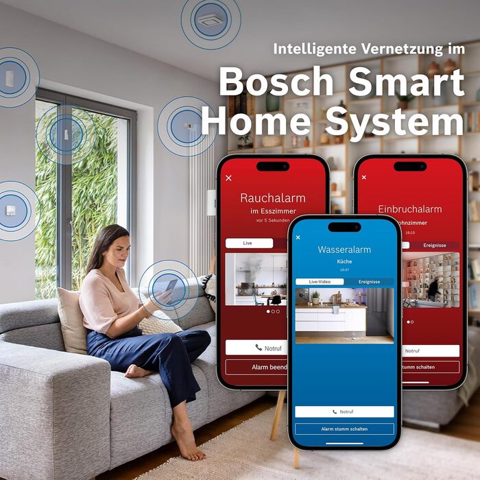 Внутрішня камера Bosch Smart Home Eyes II, внутрішня камера безпеки 1080p WiFi, сумісна з Storeo Alexa, лише рух