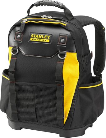 Рюкзак для інструментів Stanley (36 x 46 x 21 см, з кишенями для інструментів, аксесуарів, ноутбука, сітчастим відділенням, міцний нейлон Denier, ергономічна спинка і плечові накладки) 1-95-611,Чорний рюкзак для інструментів одномісний