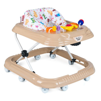 Дитячі ходунки з регулюванням висоти та ігровим центром (бежевий)