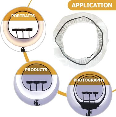 Кільцеве світло Hemobllo з шнурком для камери Абажури для настільної лампи Відбивач світла для кільцевого світла Розсіювач світла Шкарпетка Студійний рефлектор Студійний спалах Рефлектор світла Шкарпетка Фотоприладдя круглі