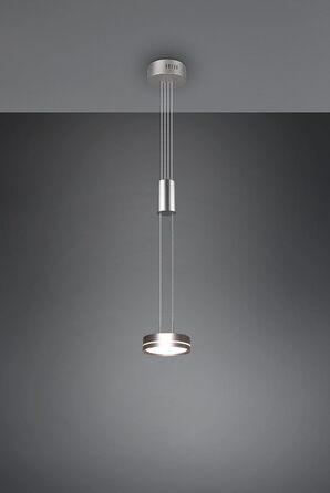 Світлодіодний торшер Trio Lights Franklin 426510208, Метал в т.ч. 35 Вт LED, зміна кольору, диммер (нікель-матовий, підвісний 1-полум'я)