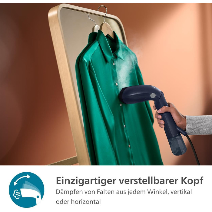 Паровий випрямляч Philips серії 7000 - 1500 Вт, подача пари 28 г/хв, OptimalTEMP, металева підошва, знімний резервуар на 100 мл. У