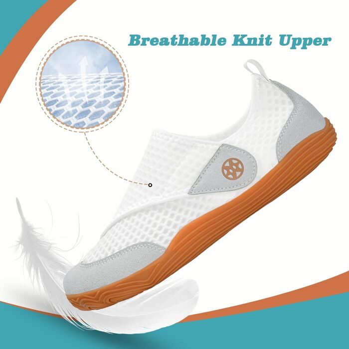 Діабетичне взуття Sisttke для жінок та чоловіків, широке, зручне, з підтримкою склепіння стопи, ортопедичні капці, дихаючі, регульовані, діабетичні капці, капці для артриту, розмір 42/43 EU, широкі, білі, розкішний сад