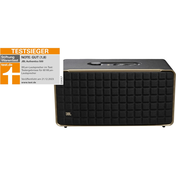 Розумна домашня колонка JBL Authentics 500 Hi-Fidelity - Bluetooth-колонка з ретро-дизайном 70-х років - з Google Assistant, Alexa