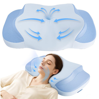 Подушка для шиї IDEA, ортопедична подушка з піни з ефектом пам&39яті, ергономічна подушка для полегшення болю в шиї, подушка для шиї проти хропіння, подушка для сну на боці, спині та животі ()