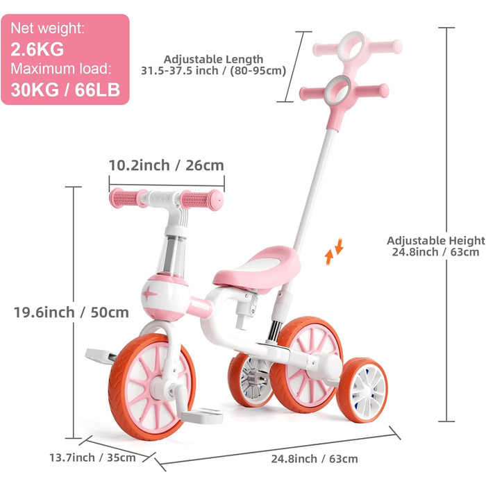 В 1 баланс велосипеди баланс велосипед дитячий триколісний триколісний велосипед баланс велосипед дитячі ходунки для дітей від 1 р