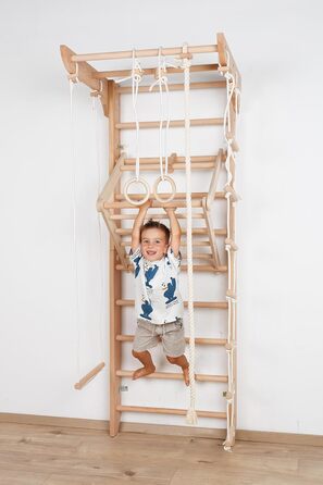 Дерев&39яна скелелазка Крита стінка для скелелазіння для дітей - стінка з 4 сходинками по 220 сходинок та гімнастична стінка для дитячих кімнат, стінка для скелелазіння, дерев&39яна вежа для скелелазіння