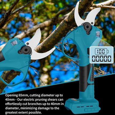 Професійні акумуляторні сучкорізи, сумісні з акумуляторами Dewalt 18V (акумулятор не входить до комплекту), з РК-дисплеєм та імпортними сталевими лезами SK5. Для гілок, кущів та стовбурів.