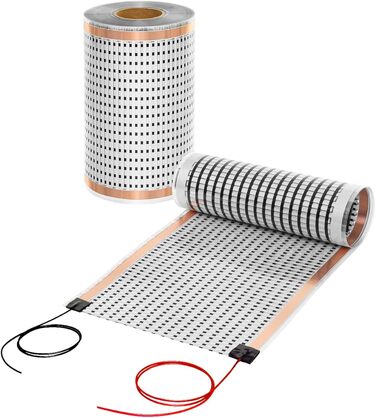 М Mi-Heat Карбонова нагрівальна плівка 12V AC/DC шириною 40 см 130 Вт/м - Підігрів підлоги для караванів, контроль температури акумуляторів, обігрів тераріумів, інкубаторів, теплиць 2,5 метра, 2,5