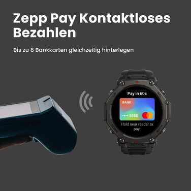 Розумний годинник Amazfit T-Rex 3 Pro для активного відпочинку на природі, 48-міліметровий сапфіровий AMOLED-дисплей, титанова рамка, дводіапазонний GPS, офлайн-карти, 25-денний час роботи від батареї, вбудований ліхтарик, водонепроникність 10 атм, понад 