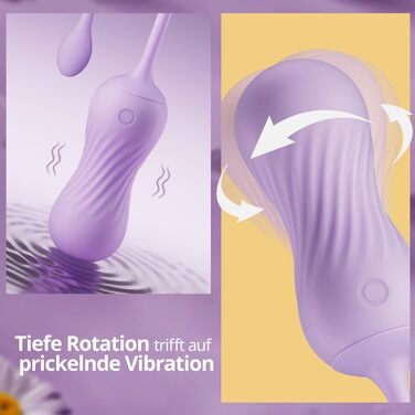 Віброяйце Seekheart 2 в 1, з додатком, 9 режимів вібрації та 360° обертання, для стимуляції клітора та G-точки