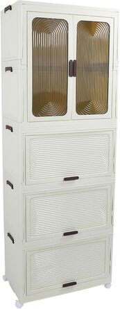 Дитяча шафа, складна, портативна, шафа для зберігання дитячого одягу, багатофункціональний органайзер для дитячих костюмів для спальні, дитячої кімнати, міцний матеріал PP.