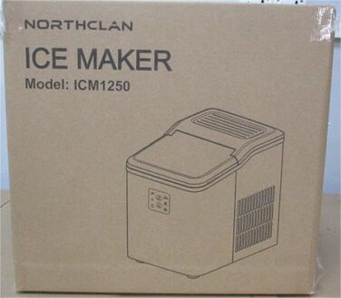 Переможець тесту машини для кубиків льоду 14 кг Льодогенератор Самоочисний льодогенератор, 2 розміри кубиків льоду, час виробництва 6 хв, тиха машина для приготування кубиків льоду до 40 дБ, інфрачервоний датчик, нержавіюча сталь, NORTHCLAN