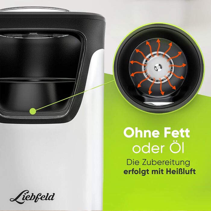 Машина для приготування попкорну з гарячим повітрям без жиру та олії - Ретро кухонний гаджет для поп-корну з цукром, сіллю - Прохолодний торговий автомат для закусок (білий)