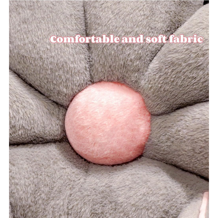 Подушка для читання з підлокітником мила спинка зі штучного хутра у формі квітки, подушка для читання для сидіння в ліжку, відпочинку, перегляду телевізора, ігор, чохол, який можна прати (50 x 40 см, білий) 50*40 см Білий