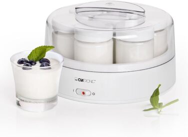Йогуртниця Clatronic з 7 порційними баночками йогуртниця до 1,1 л йогурту, кварку та вершкового сиру йогуртниця для швидкого та ле
