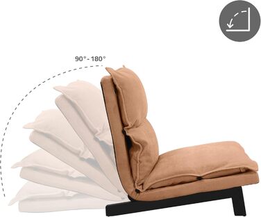 Підлогове крісло ML-Design коричневого кольору, м&39яке підлогове крісло, регульована спинка, лляний чохол, сталевий каркас, крісло для відпочинку, підлоговий диван, підлогове сидіння, підлогова подушка, крісло для релаксації, крісло для медитації, диван 