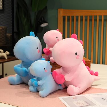 Динозавр М&39яка іграшка, люблячі м&39які плюшеві іграшки динозавра з серцем, що тримає на День святого Валентина, солодкий романтичний подарунок на річницю та день народження для її дівчаток, хлопчиків, дівчинки, рожевий 30 см, рожевий люблячий динозавр 