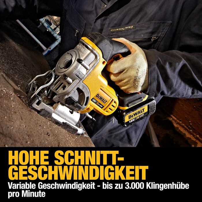 Акумуляторний лобзик Dewalt 18 вольт DCS331N (низьковібраційний високопродуктивний двигун, електронне регулювання швидкості ходу,