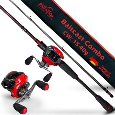 М I 10-20 г / 15-40 г / 20-60 г I з котушкою Hyper Cast Baitcast I Вудка Baitcast для щуки Baitcaster Combo для рибалок-правшів 210 15-40 г Baitcast Combo, 2.10