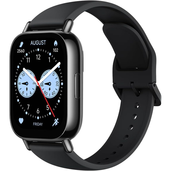 Розумний годинник Xiaomi Redmi Watch 5 Lite, вбудований GPS, відстеження серцевого ритму та SPO, водонепроникність 5 атм, завжди ввімкнений дисплей, Bluetooth-дзвінки, сучасний чорний колір
