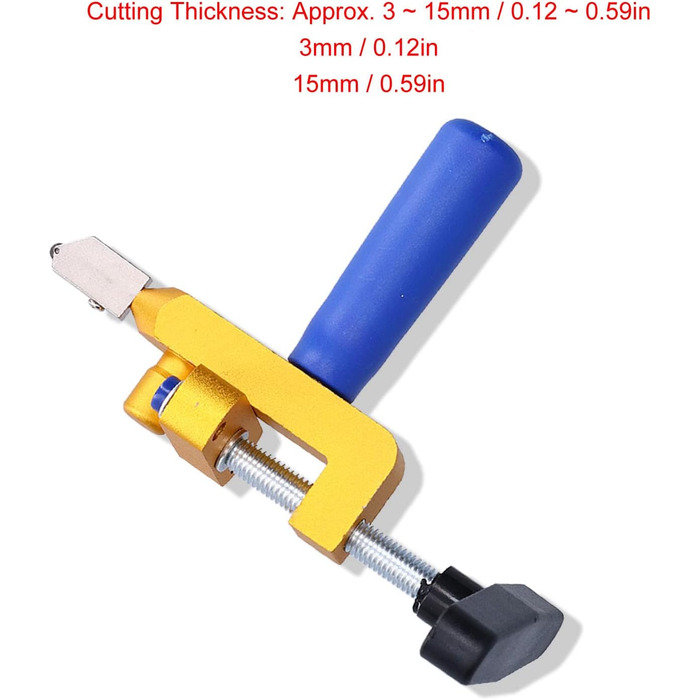 Ручний інструмент для різання плитки та скла, ручний інструмент 2-в-1 для ручного плиткоріза, портативний плиткоріз 3-15 мм для домашнього ремонту, різання скла, дзеркал