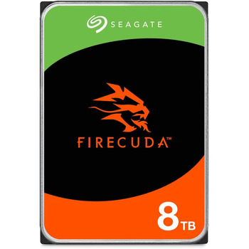 Внутрішній жорсткий диск Seagate FireCuda HDD 8 ТБ, 3,5-дюймовий, 7200 об/хв, CMR, 256 МБ кешу, SATA 6 ГБ/с, сріблястий, включаючи службу порятунку даних (ST8000DXZ01)