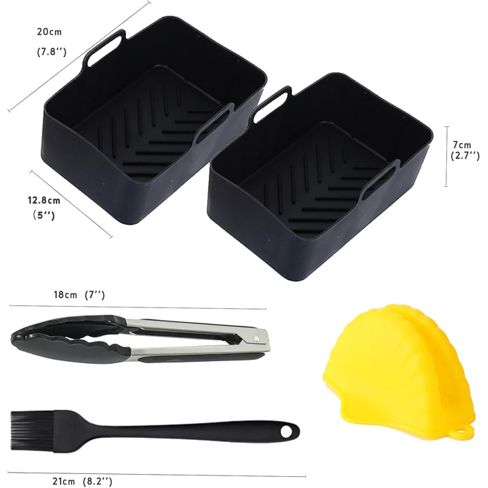 Аксесуари для фритюрниці Ketilrub - Аксесуари для фритюрниці Ninja AF300EU AF400EU 9.5 л, для Ninja Foodi Max Dual Zone, аксесуари для фритюрниці Ninja, Innsky, Princess Air Fryer (12 шт. )