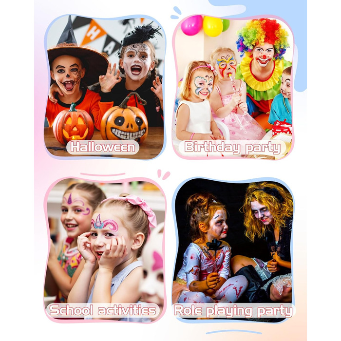 Палітра фарб для обличчя та тіла Lictin (36 кольорів)