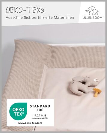 Чохол на пеленальний килимок 75x85 см пісочний (Made in EU) - знімний чохол на пеленальний килимок 85x75, дитячий чохол на пеленал