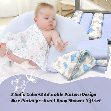 Дитячі муслінові пелюшки муслінові пелюшки муслінові пелюшки для відрижки набір з 4 муслінові пелюшки 70x70см бавовна дівчинка хло