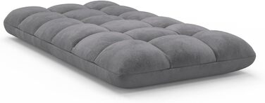 Розкладне підлогове крісло Garance на 15 позицій, велюр, антрацитово-сірий колір