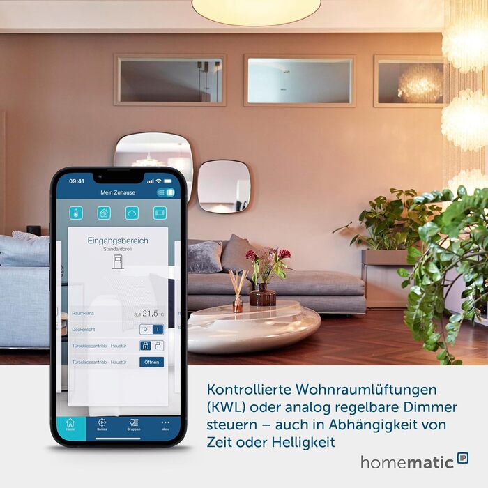 Світлодіодний контролер Homematic IP Smart Home RGBW, непряме освітлення, керує світловими стрічками. Світлодіодні стрічки через додаток, Google Assistant і Alexa, 157662A0 (універсальний привід)