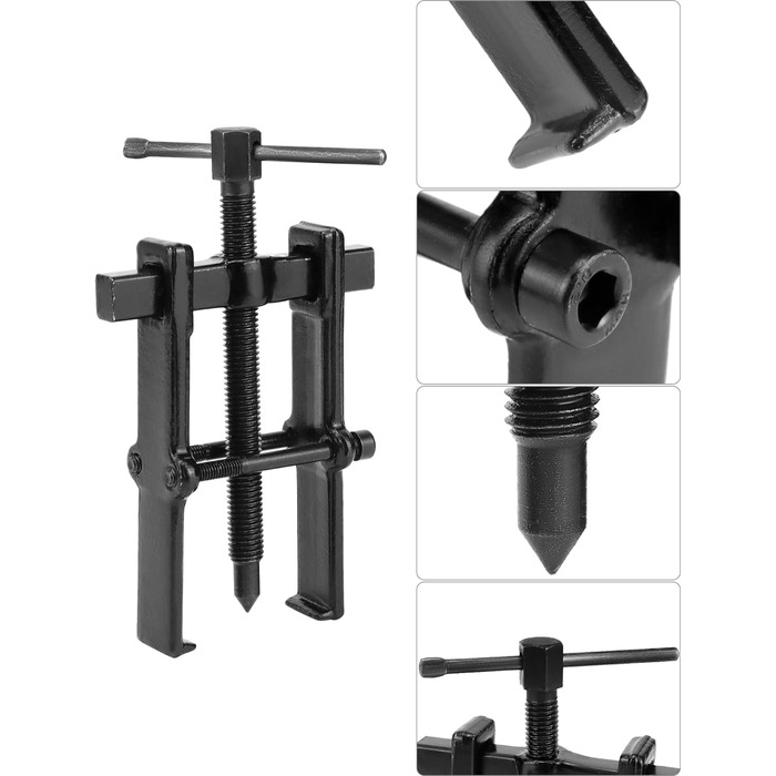 Знімач підшипників QWORK 4 шт. и 2/3/4/6 дюймів, знімач шестерень з двома щелепними підшипниками, знімач кулькових підшипників, для зняття колеса