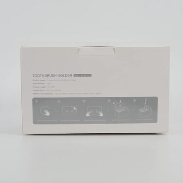 Тримач для зубних щіток настінний - настінний тримач для зубних щіток у ванній кімнаті - підставка для зубної пасти (4 відділення