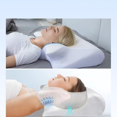 Подушка Curosleep, подушка Dreamsleepz для шиї, ергономічна подушка для шиї Dreamsleepz з контурною підтримкою для сну на боці, спині та животі, для кращого сну (A)