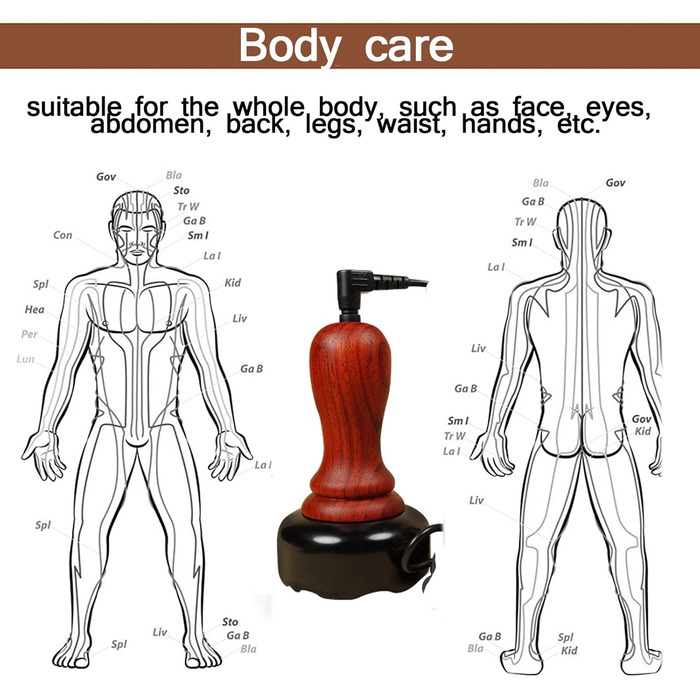 Масажер Gua Sha, електричний, з гарячими каменями, голка з натурального каменю, GuaSha, масаж обличчя на спині та шиї, для розслаблення м&39язів.