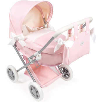 Маленька коляска зі штучної шкіри рожева лялькова коляска la, S, 65049