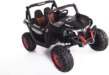 Дитячий електромобіль 12В 2-місний, NEW RSX електричний баггі для дітей, чорний, з пультом дистанційного керування 2,4 ГГц, 36 міс