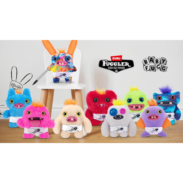 FUGGLER Baby Fugg, набір з трьох плюшевих фігурок, 9 см