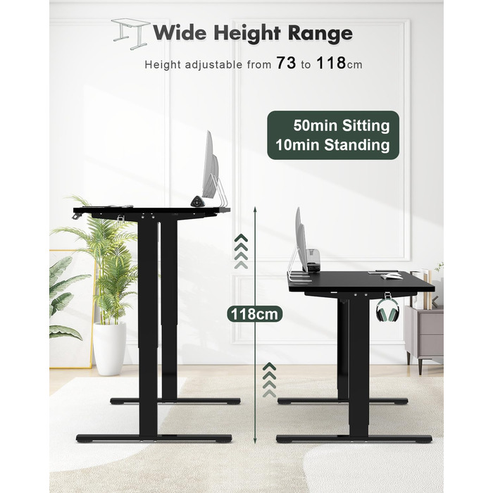 Регульований по висоті стіл з розеткою USB Стіл регульований по висоті електричний Стійка-сидіння Регульований комп'ютерний стіл С