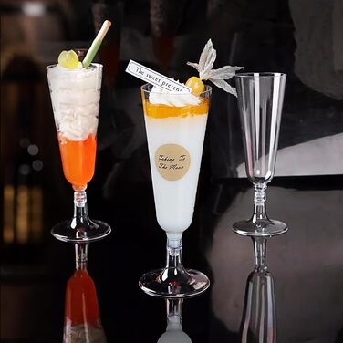 Келихи для шампанського пластикові 25 шт. келихи для шампанського пластикові келихи для шампанського прозорі 160 мл коктейльні кел