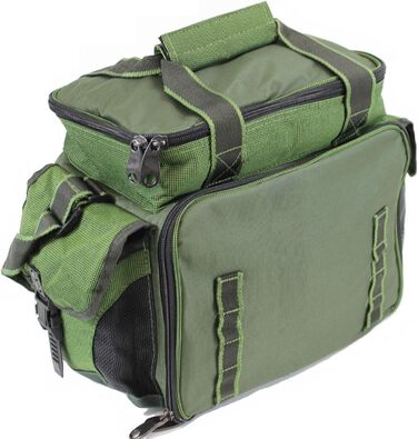 Сумка QMBasic для риболовлі, включаючи 4 коробки для снастей Рибальський чохол для аксесуарів Водовідштовхувальні м&39які лямки Рибальська сумка