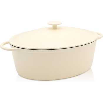 Чавунна гусятниця Krger з кришкою - емальована - висока термостійкість і дуже добре утримує тепло - підходить для всіх типів варил