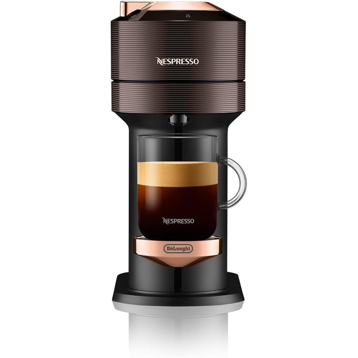 Кавова капсульна машина преміум-класу Nespresso De'Longhi ENV 120.BWAE Vertuo Next з піноутворювачем молока, коричнева