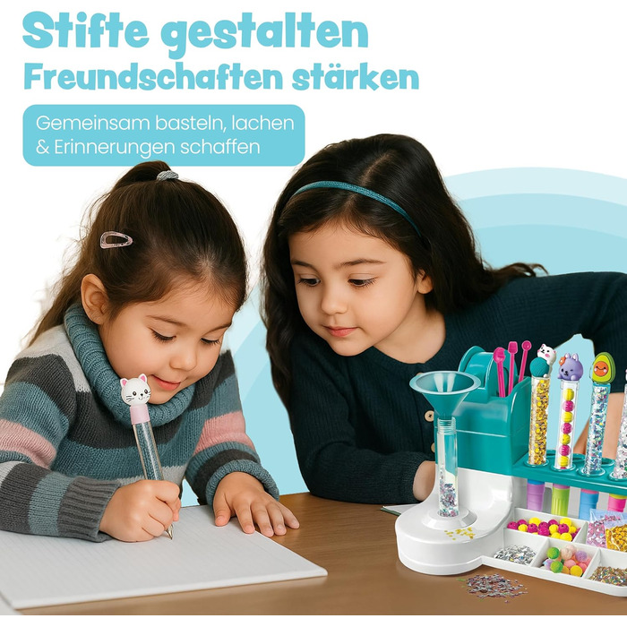 Майстер-клас з виготовлення ручок Clementoni Idea з понад 50 аксесуарами - Набір ручок своїми руками з понад 50 аксесуарами - Набір для виготовлення власних ручок, креативна іграшка та подарунковий набір для дітей віком від 6 років, 59415